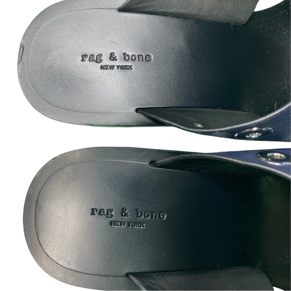 Rag & Bone Paige Sandals NEW Blue Black Sz 8 - Picture 11 of 16
